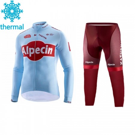 Completo Maglia Ciclismo + Calzamaglia 2019 Team Katusha Alpecin Winter Invernale N001